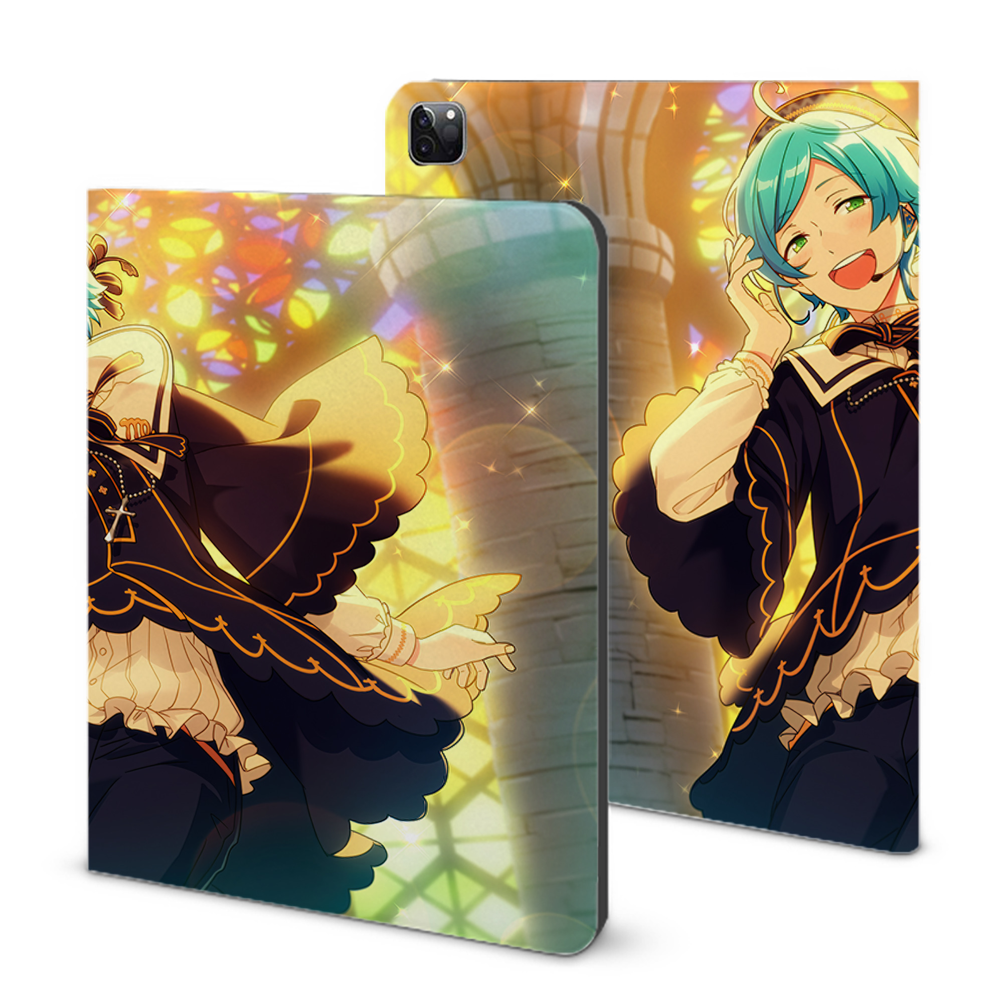 （画像用） あんさんぶるスターズ! Ensemble Stars IPad ケース ブック型 PUレザー TPU 耐衝撃 軽量 薄型 ペン収納なし 全面保護 IPad 各モデル対応
